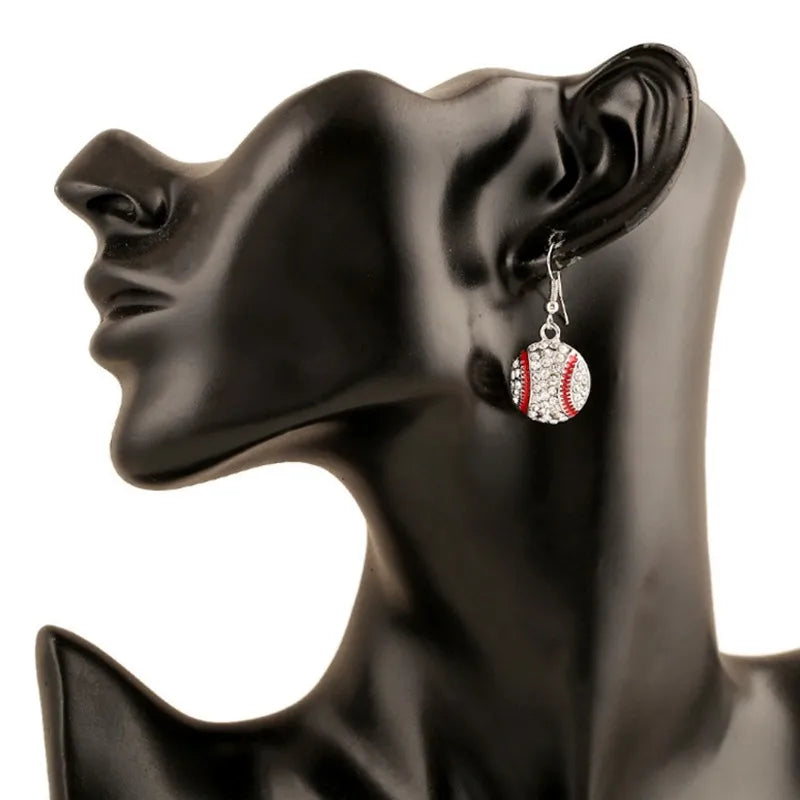 Rhinestone Sport Mom Earrings