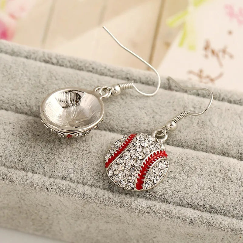 Rhinestone Sport Mom Earrings
