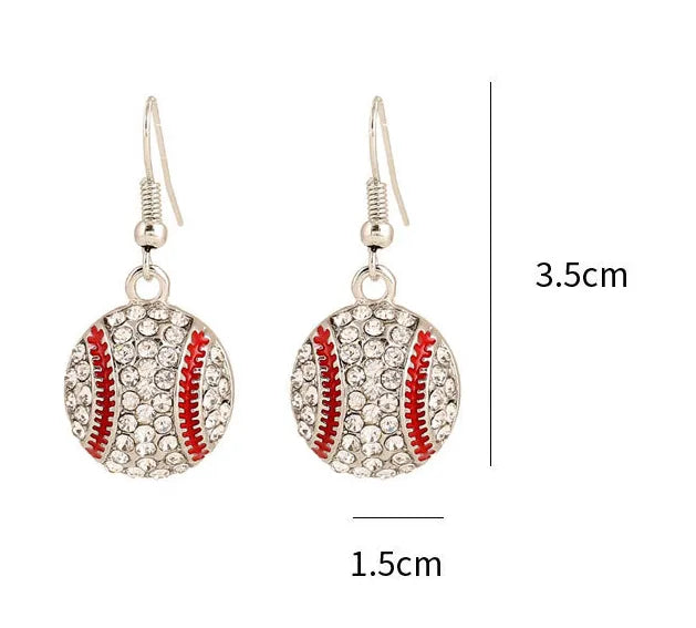 Rhinestone Sport Mom Earrings