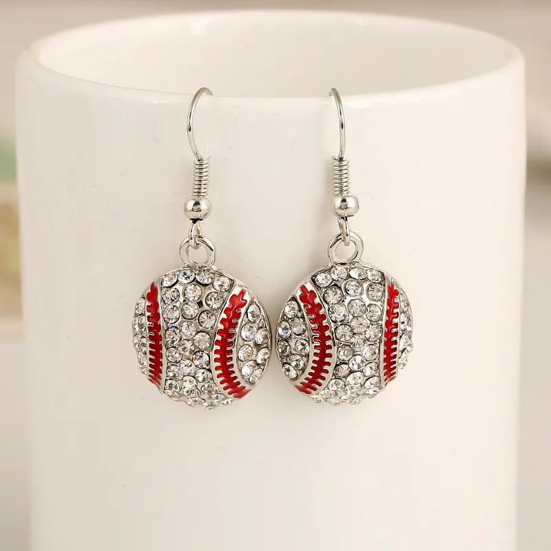 Rhinestone Sport Mom Earrings