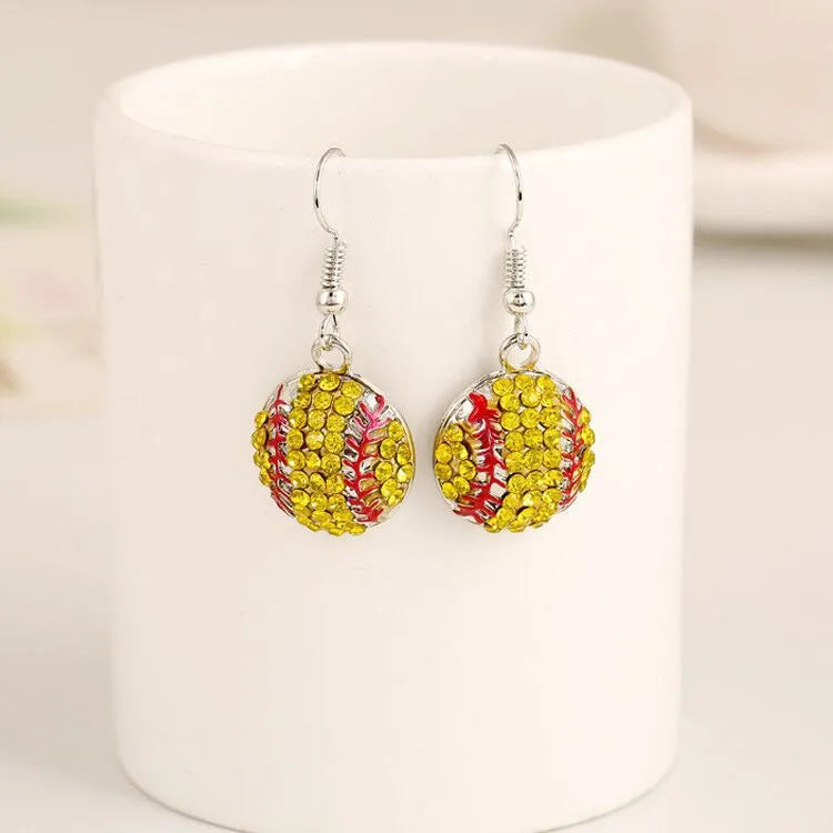 Rhinestone Sport Mom Earrings