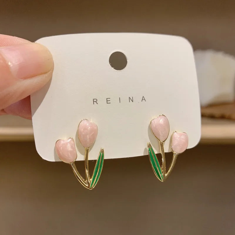 Tulip Flower Earrings