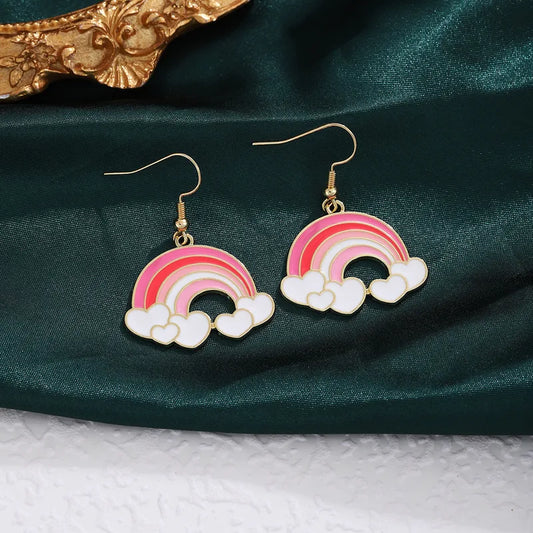 Pink Rainbow Earrings