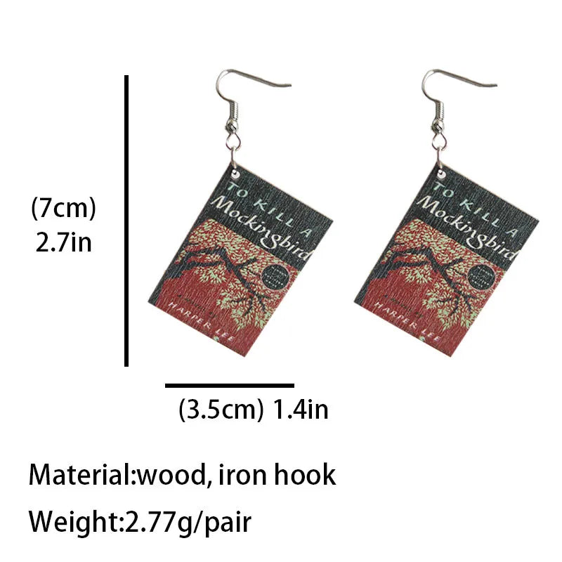 Book Earrings