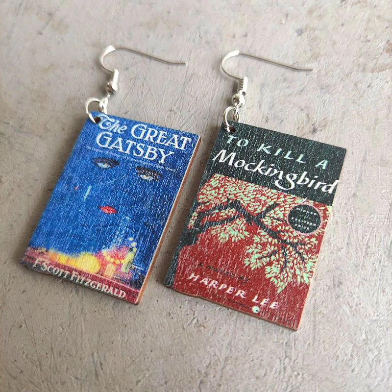 Book Earrings