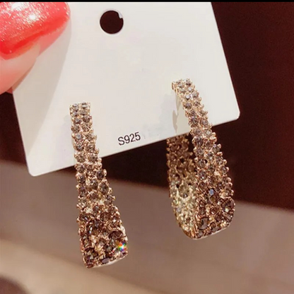 Rhinestone Shell Earrings