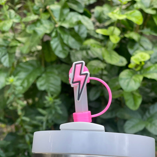 Pink Thunder Straw Cover