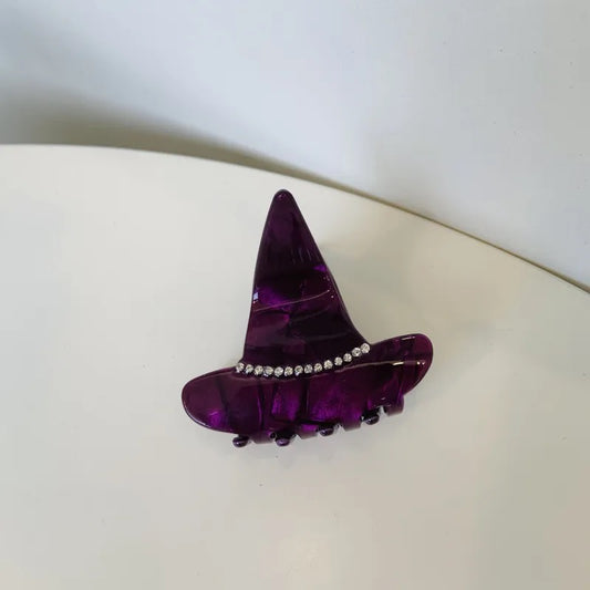 Purple Witch Hat Hair Clip