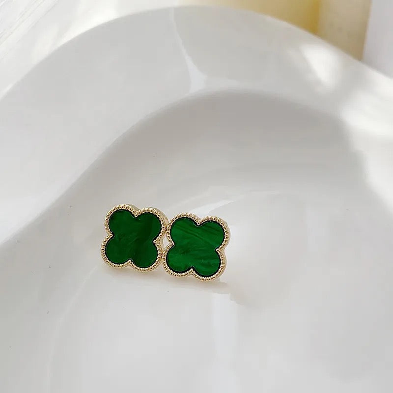 Four Leaf Clover Ear Studs