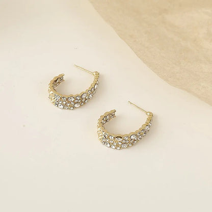 Rhinestone Shell Earrings