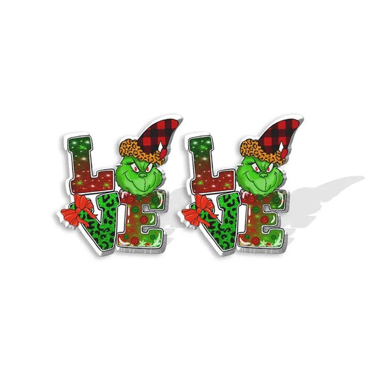 Grinch Love Earrings