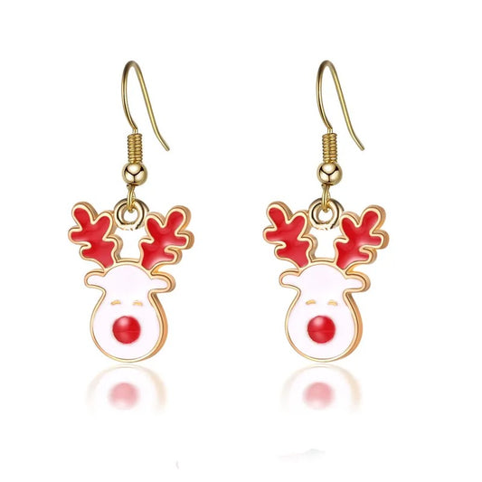 Reindeer Head Earrings