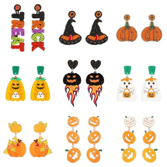 Beaded Halloween Earrings