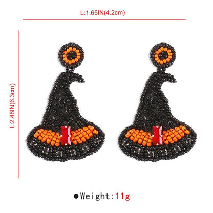 Beaded Halloween Earrings