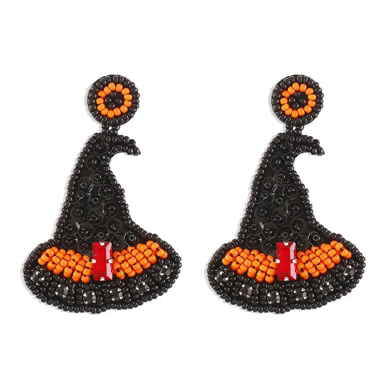 Beaded Halloween Earrings