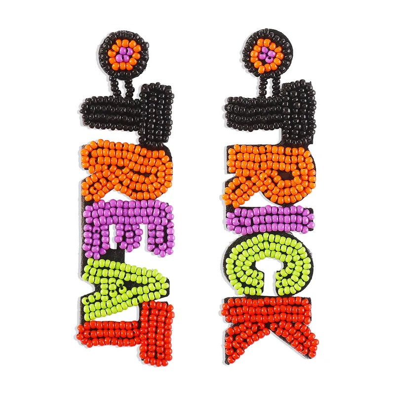 Beaded Halloween Earrings