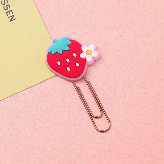 Strawberry with Small Flower Paper Clip