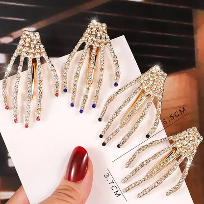 Rhinestone Skeleton Hair Clip