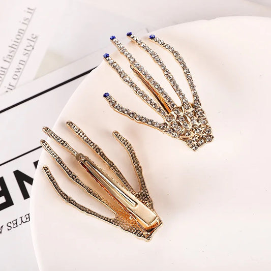 Rhinestone Skeleton Hair Clip