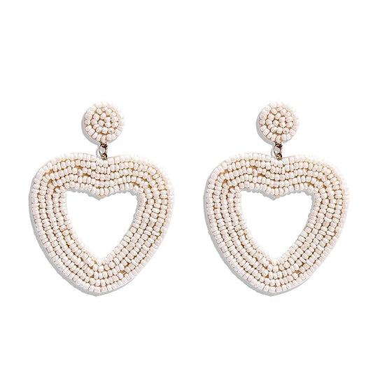 Hallow Heart Drop Earrings